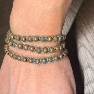 Copper Beaded Wrap Bracelet